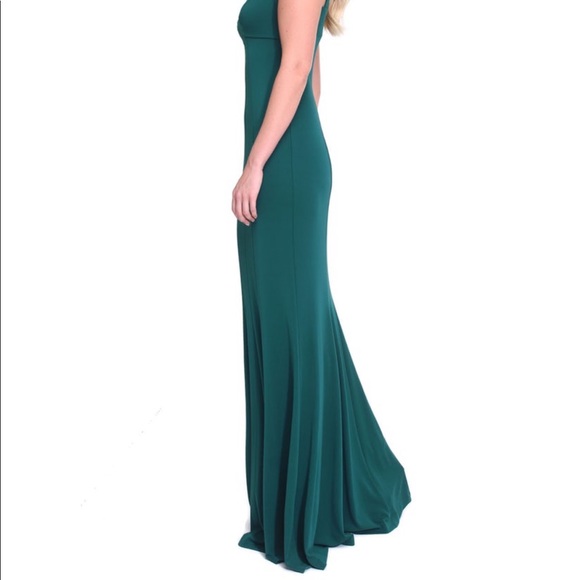 Nicole Miller- Green gown 👗 dress - Picture 3 of 7